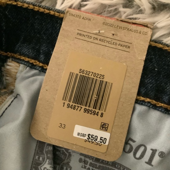 NWT Button Fly Levi’s 501 Denim Shorts - Picture 5 of 5